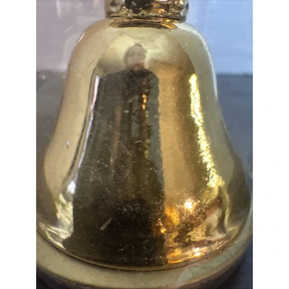 VTG Disneyland Mickey Mouse Ringing Bell Gold Tone Metal Walt Disney Productions